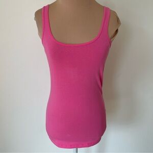 Lilly Pulitzer Tabbie Solid Pink Sleeveless Cotton Tank Top 58320 EUC Size XS
